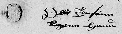 Eget segl benyttet 23. april 1624 (Vedlegg x til Fogderegnskap Moss 1623-24)